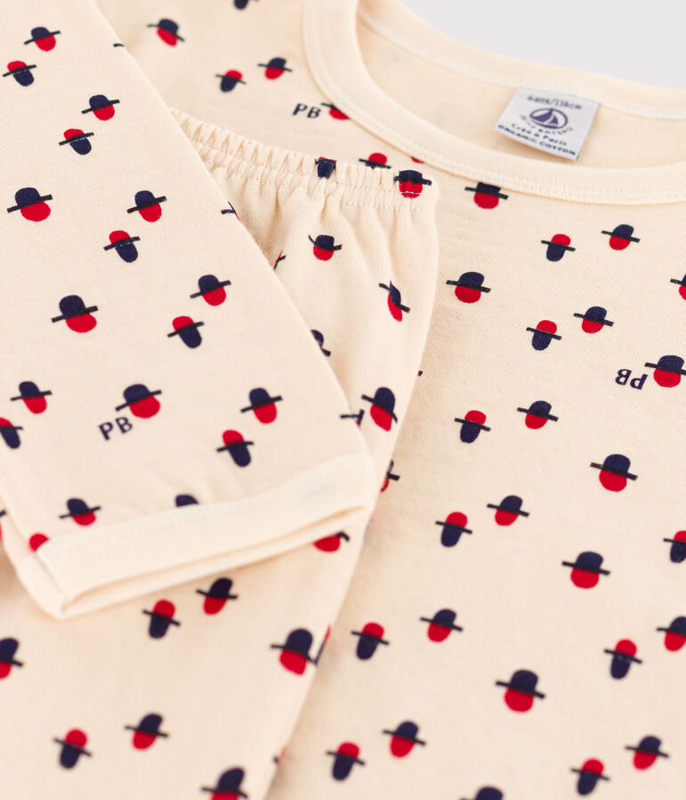 Pyjama en tubique enfant blanc AVALANCHE/ STOP/ MULTICO