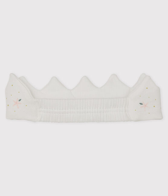 Couronne bébé fille en côte blanc MARSHMALLOW