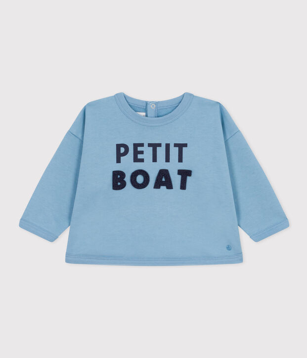 Sweatshirt en molleton b&eacute;b&eacute; bleu