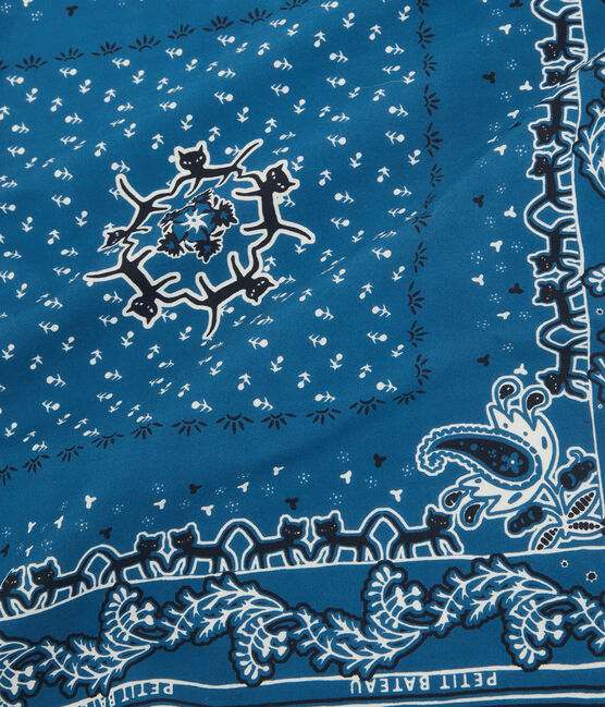 Bandana enfant fille-garçon bleu BRASIER/blanc MULTICO