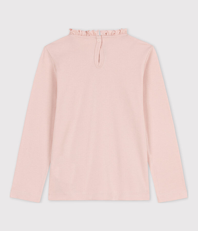 Tee-shirt manches longues en coton enfant fille rose SALINE