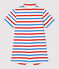 Combinaison courte en jersey épais bébé blanc MARSHMALLOW/blanc MULTICO