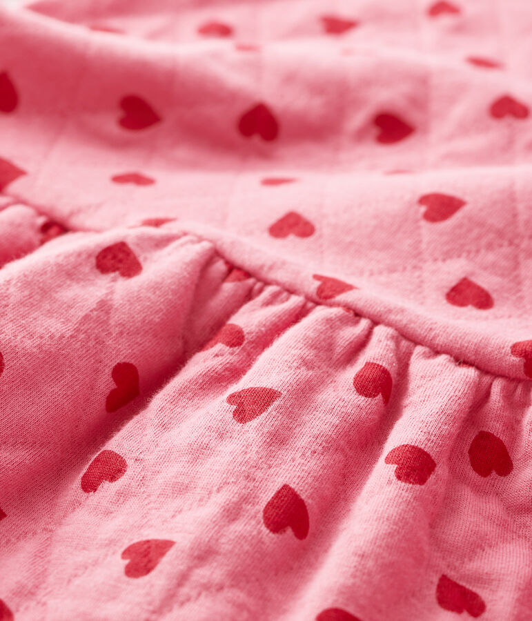 Robe manches longues b&eacute;b&eacute; fille rose CHEEK/rouge TERKUIT