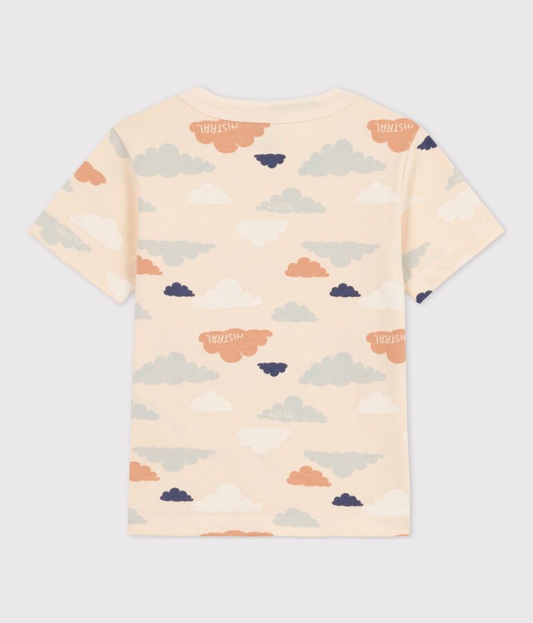 Tee-shirt imprim&eacute; manches courtes enfant gar&ccedil;on &eacute;cru/multicouleur