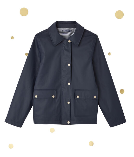 Veste esprit tailleur femme. Petit bateau x Marie-Agnès Gillot bleu SMOKING