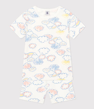 Pyjama Fille Petit Bateau En Bouclette Éponge Coton Modal - Doux Et Chaud Avec Imprimé Cœurs