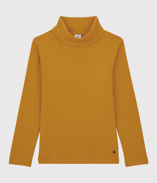 Sous-pull en coton enfant fille / gar&ccedil;on jaune