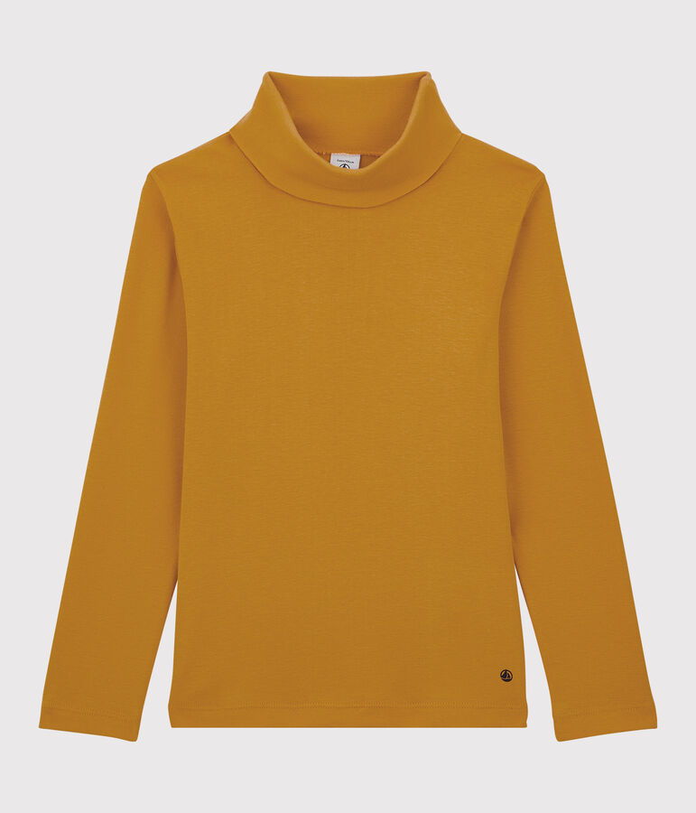 Sous-pull en coton enfant fille / gar&ccedil;on jaune BOUDOR