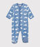 Surpyjama en polaire bébé bleu BEACH/ MARSHMALLOW