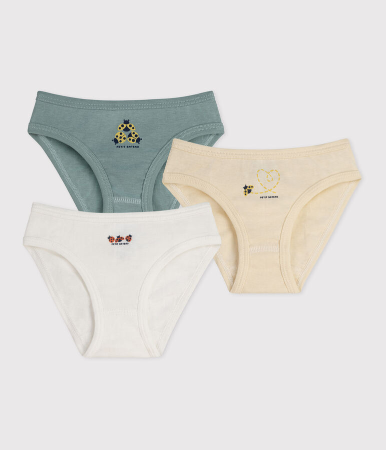 Lot de 3 culottes enfant en coton imprim&eacute; variante 1
