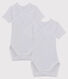 Lot de 2 bodies bébé ajourés en coton biologique
