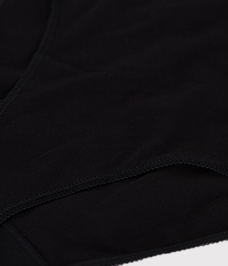 Body en coton et &eacute;lasthanne femme noir