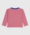 Tee-shirt enfant manches longues en coton rayé rouge POMPEI/ MILK