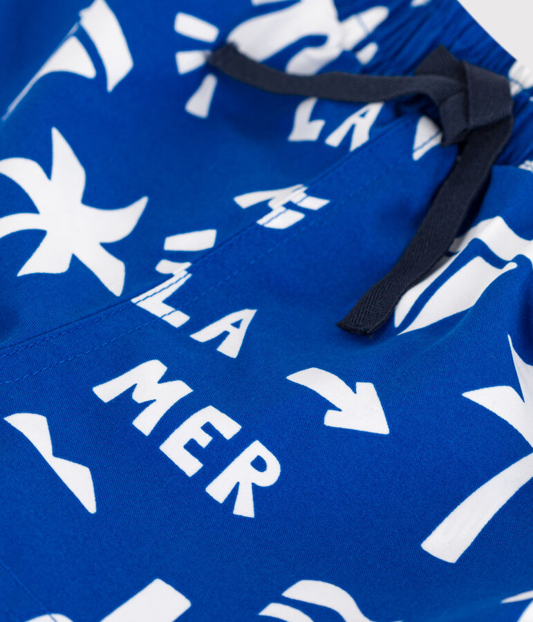 Short de bain b&eacute;b&eacute;, imprim&eacute; plage bleu PORCELANA/ MARSHMALLOW