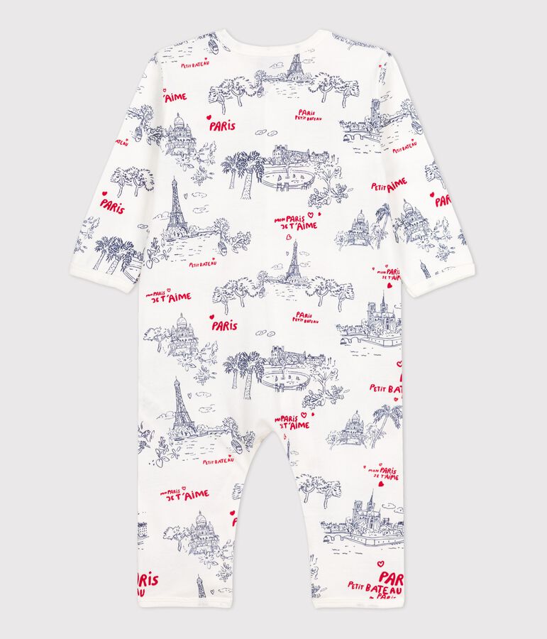 Dors bien sans pieds Paris b&eacute;b&eacute; en coton blanc MARSHMALLOW/blanc MULTICO