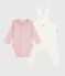 Ensemble salopette bébé en coton uni et détails raffinés MILK/ JOLI
