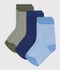 3 paires de chaussettes b&eacute;b&eacute; en coton milleraies multicouleur
