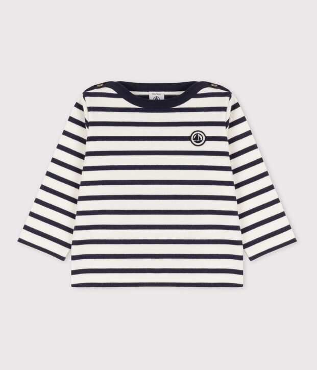 Marini&egrave;re iconique b&eacute;b&eacute; blanc/bleu