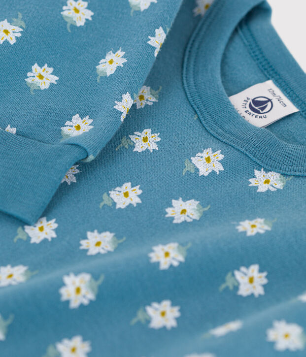 Sweatshirt en jersey &eacute;pais b&eacute;b&eacute; bleu/multicouleur