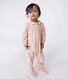 Pyjama bébé en velours avec col