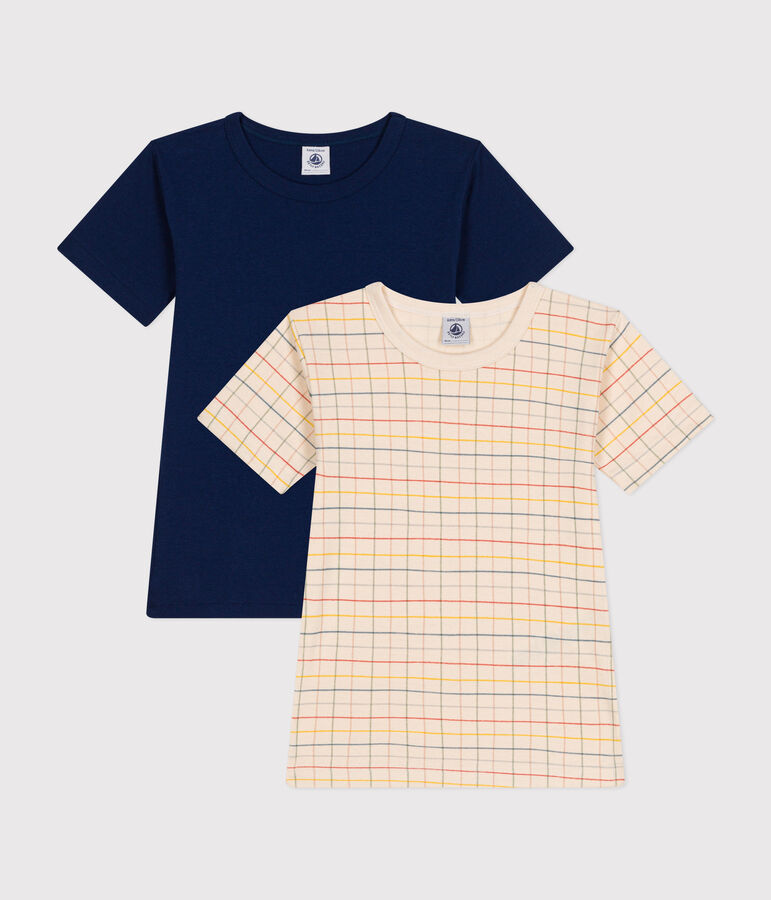 Lot de 2 tee-shirts &agrave; manches courtes en coton enfant variante 1