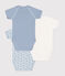 Lot de 3 bodies croisés manches courts en coton bébé variante 1