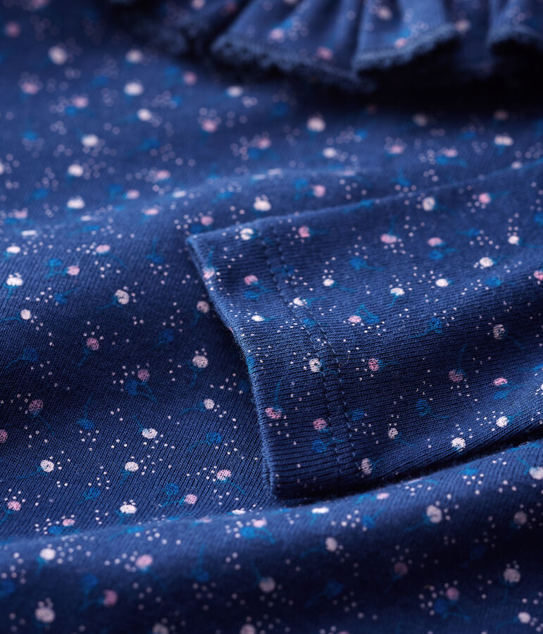 Body en coton b&eacute;b&eacute;. bleu MEDIEVAL/blanc MULTICO