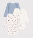 Lot de 3 bodies manches longues imprimé regata en coton bébé