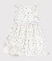 Robe sans manches enfant en coton imprimée fleurs blanc MARSHMALLOW/blanc MULTICO
