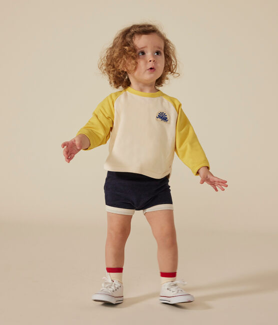 Short en bouclette éponge bébé bleu SMOKING