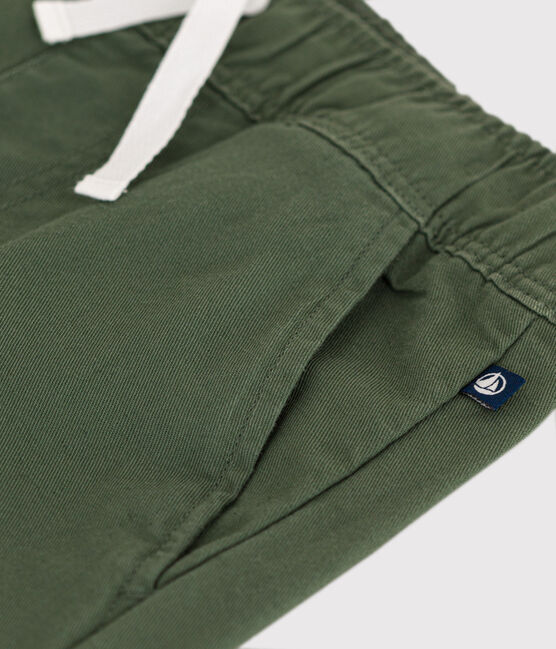 Pantalon en toile de coton enfant garçon vert CROCO