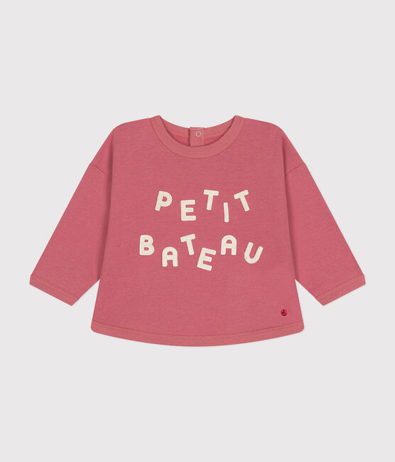 Sweatshirt en molleton bébé rose ROSEWOOD