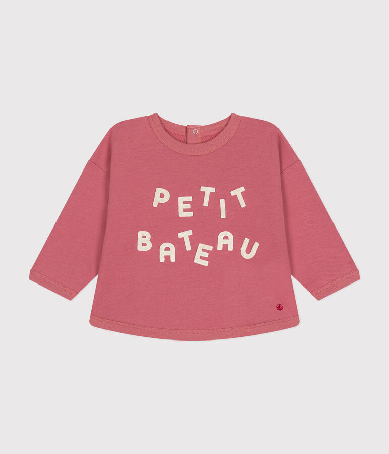 Sweatshirt en molleton b&eacute;b&eacute; rose ROSEWOOD