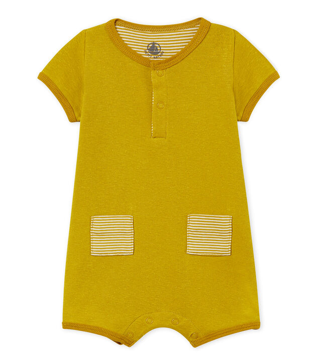 Combicourt b&eacute;b&eacute; fille en coton et lin vert