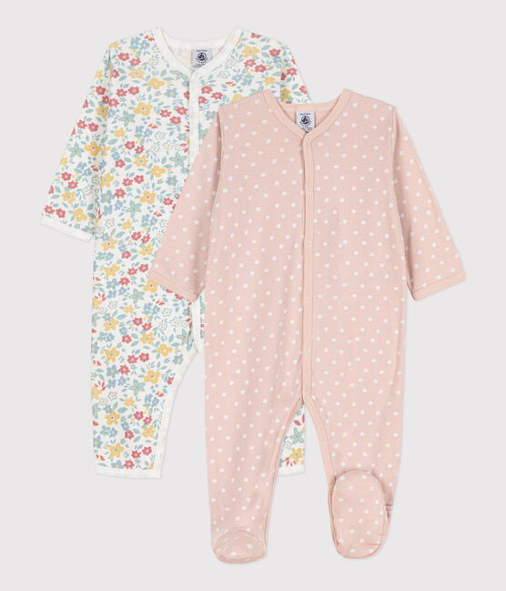Lot de 2 dors bien fleurs et pois en coton variante 1