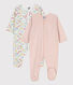 Lot de 2 dors bien fleurs et pois en coton