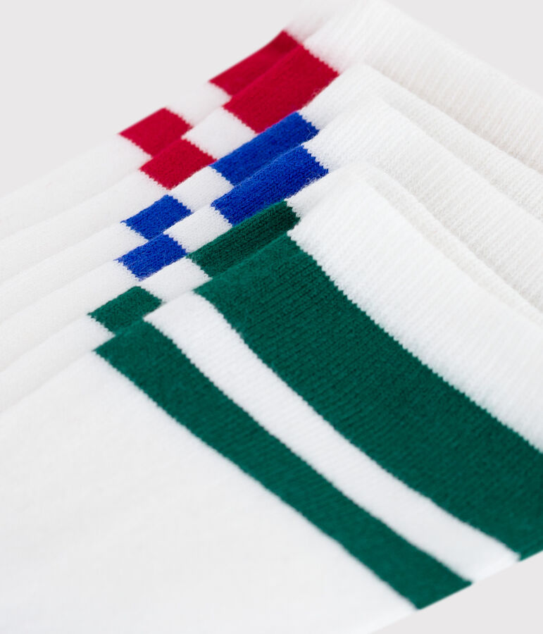 3 paires de chaussettes enfant unies en coton variante 1