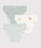 Lot de 3 culottes cœur en coton petite fille variante 1