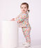 Cardigan b&eacute;b&eacute; en coton imprim&eacute; fleurs blanc/multicouleur