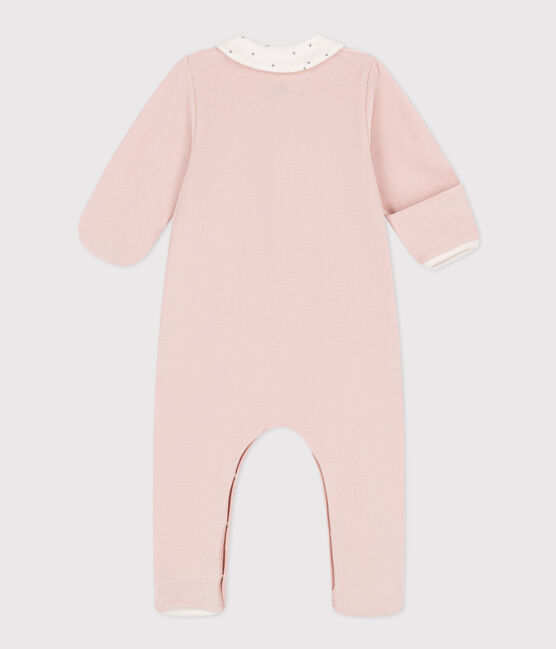 Pyjama b&eacute;b&eacute; en velours rose SALINE