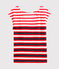 Tee shirt lin femme blanc MARSHMALLOW/rouge PEPS/ MEDIEVAL