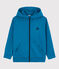 Sweatshirt zippé à capuche en coton enfant garçon bleu MYKONOS