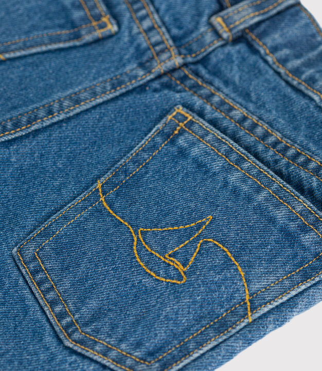 Pantalon enfant en denim bleu