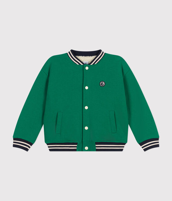 Teddy en molleton et sherpa enfant garçon vert JARDIN