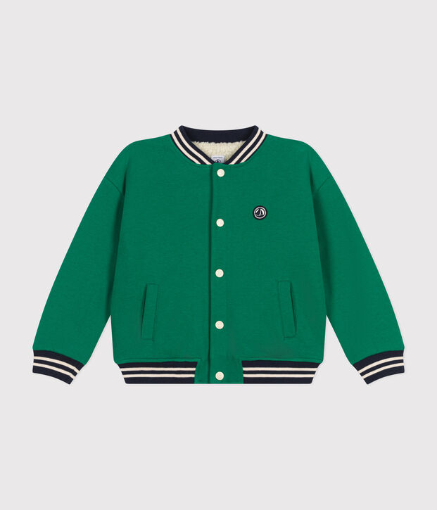 Teddy en molleton et sherpa enfant gar&ccedil;on vert