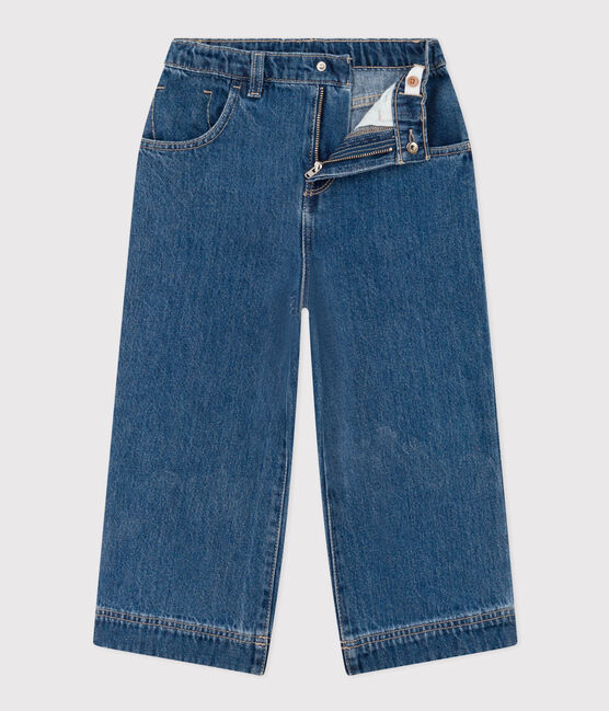 Pantalon en denim 100% écoresponsable enfant fille bleu DENIM BLEU