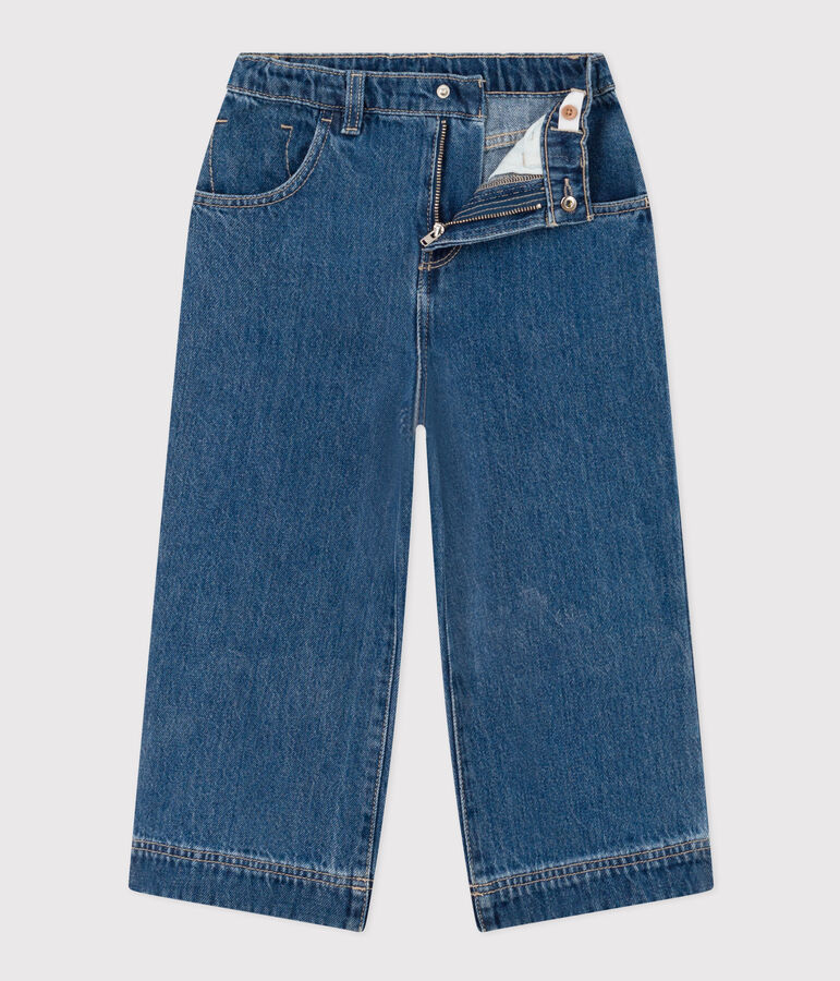 Pantalon en denim 100% &eacute;coresponsable enfant fille bleu DENIM BLEU