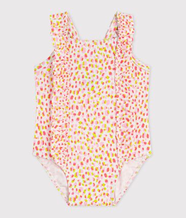 Maillot de bain bébé une pièce à volants, imprimé