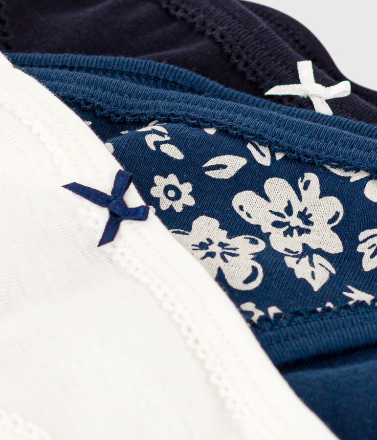 Lot de 3 culottes fleur en coton petite fille variante 1