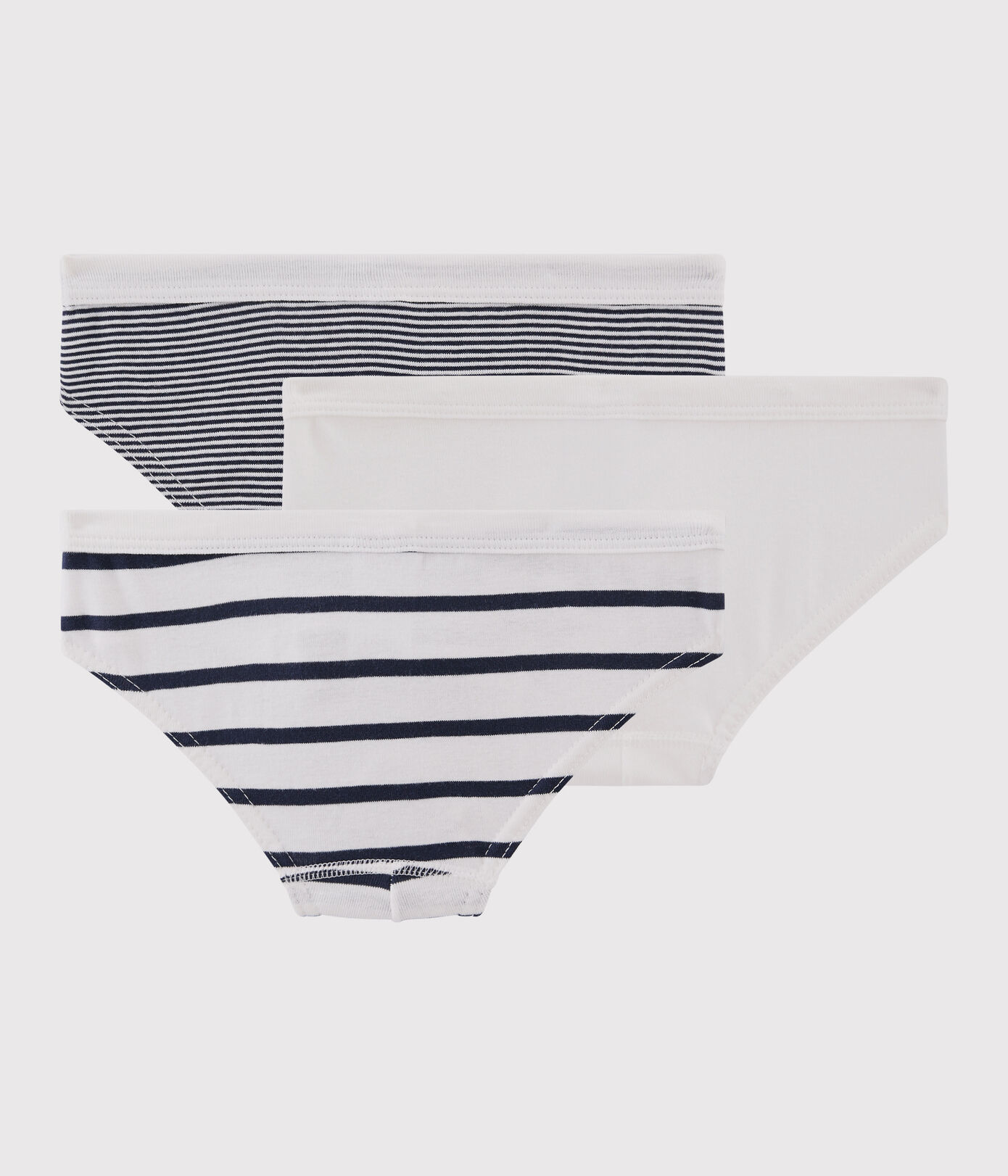 Lot de 3 slips rayés petit garçon variante 1 Petit Bateau